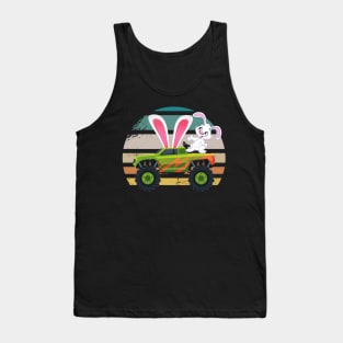 Easter Day for Monster Truck Lover Boy Bunny Easter Day Vintage Tank Top